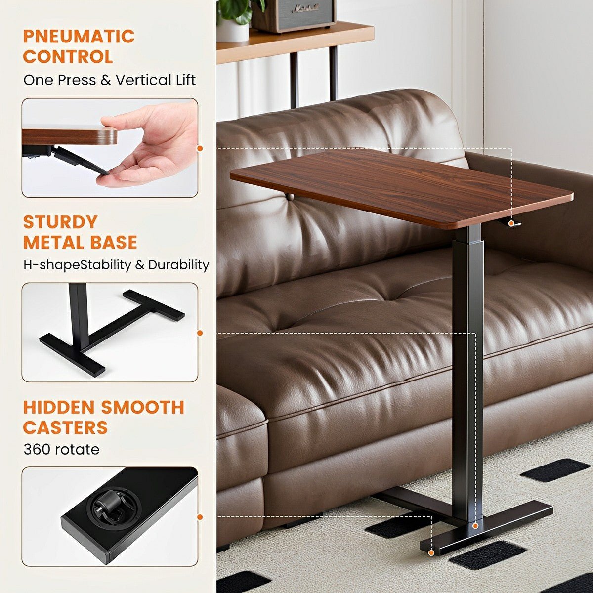 Adjustable Mobile Bed Table – Standing &amp; Laptop - Flyachilles