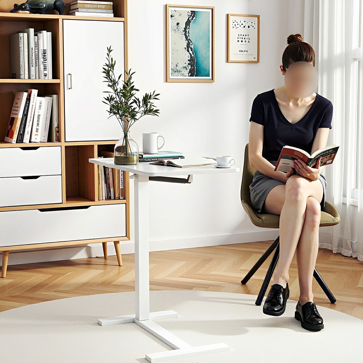 Adjustable Overbed Table on Wheels – Tilting - Flyachilles