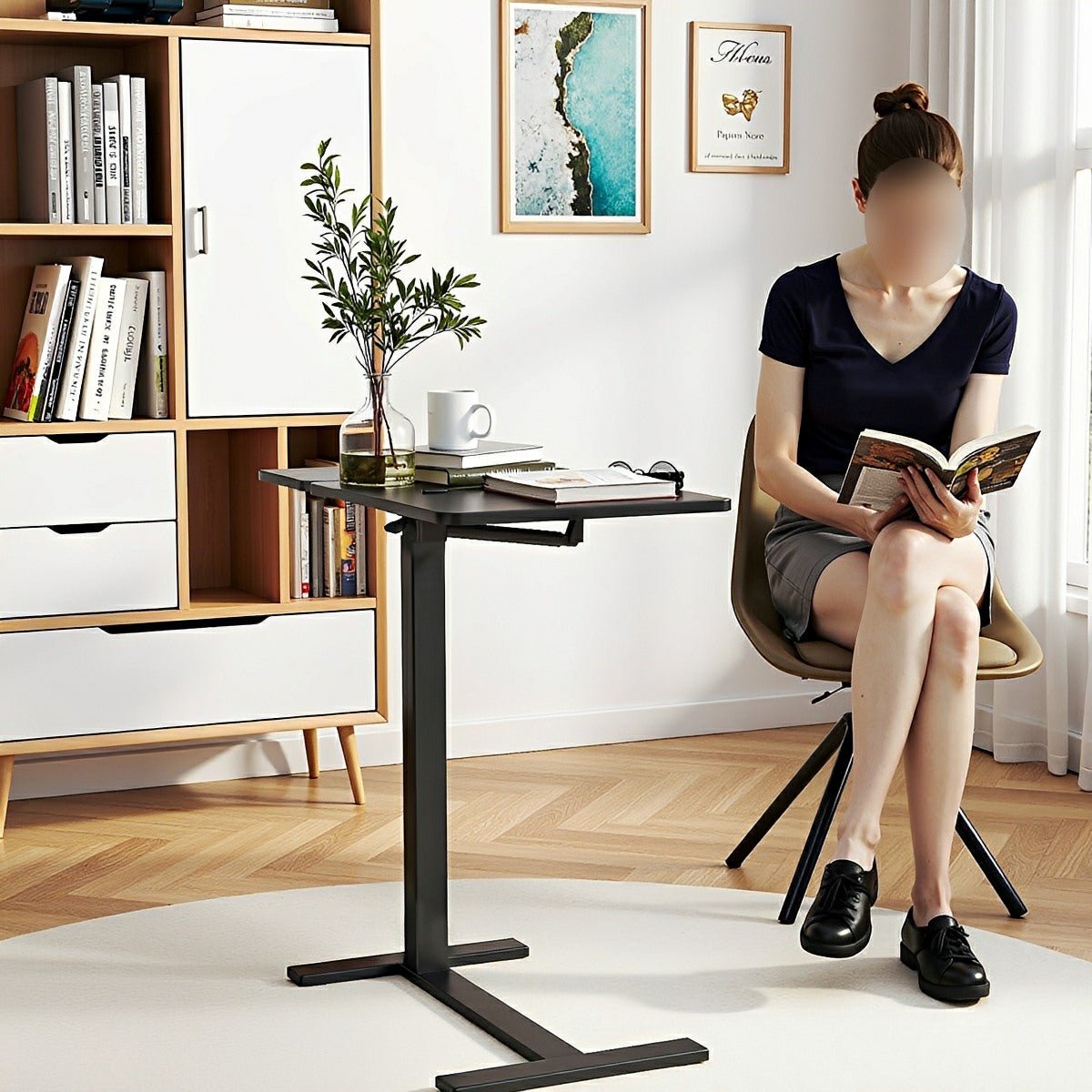 Adjustable Overbed Table on Wheels – Tilting - Flyachilles