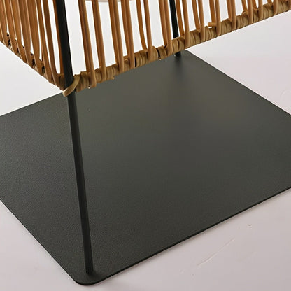 Artisanal Modern Solar Waterproof Rattan LED Outdoor Floor Lamp Lantern - Flyachilles