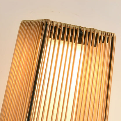 Artisanal Modern Solar Waterproof Rattan LED Outdoor Floor Lamp Lantern - Flyachilles