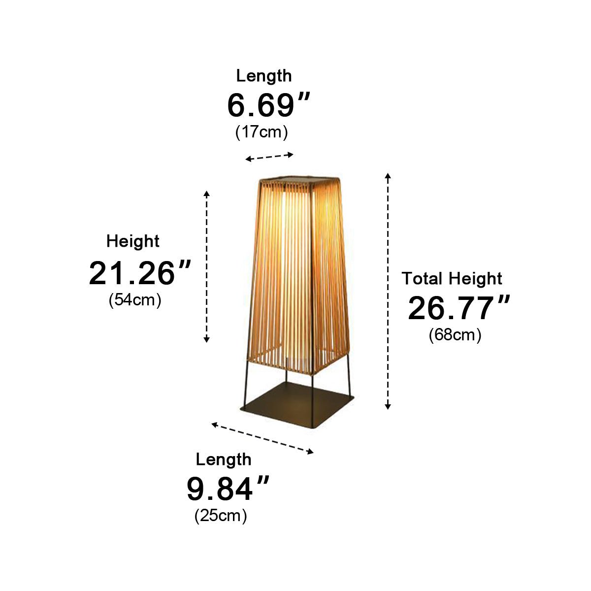Artisanal Modern Solar Waterproof Rattan LED Outdoor Floor Lamp Lantern - Flyachilles
