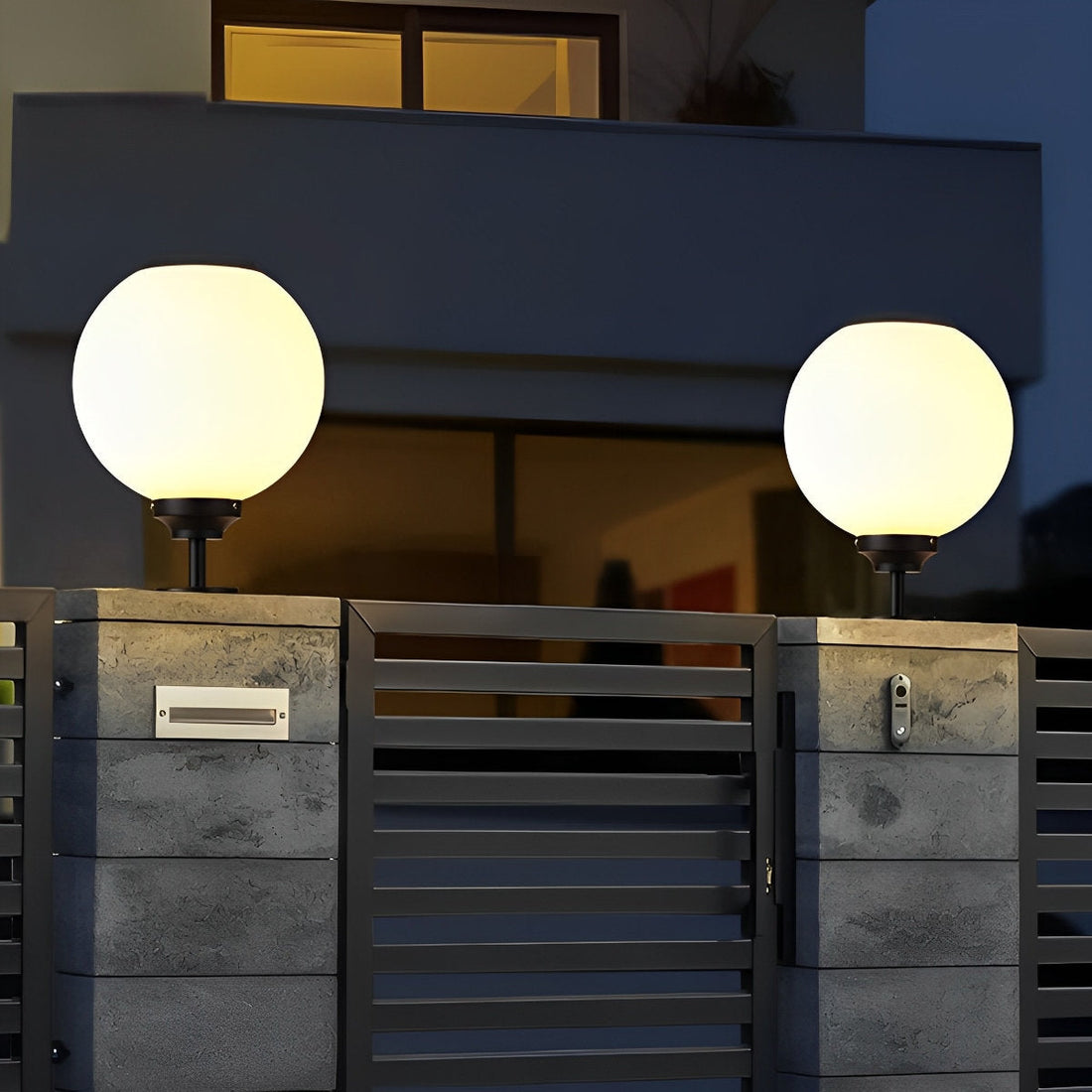 Ball Waterproof Three Step Dimming LED Solar Post Caps Lights - Flyachilles