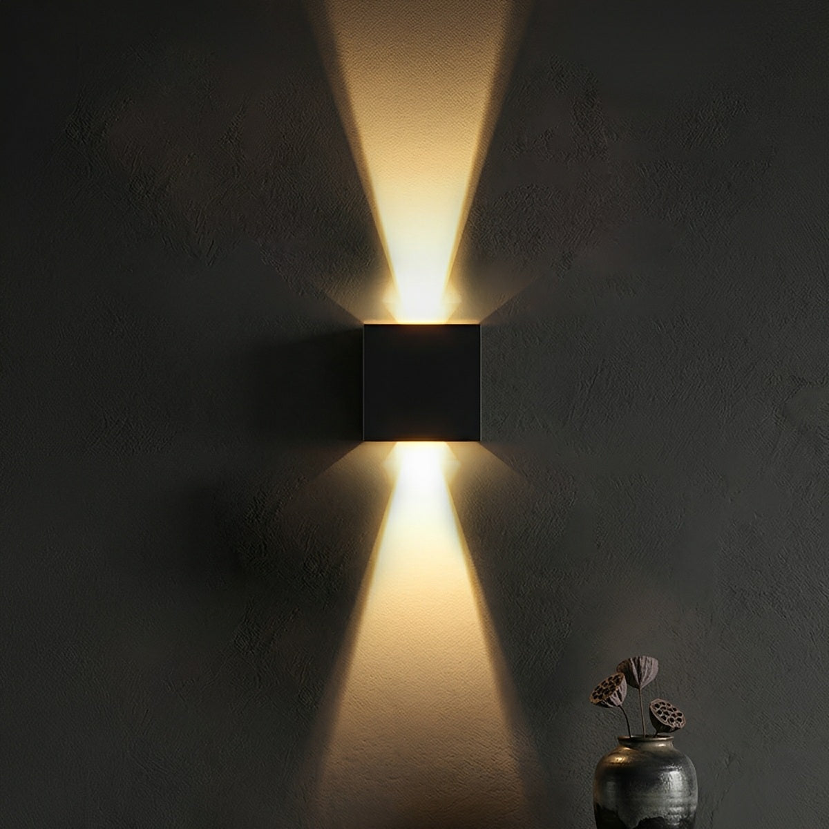 Black Adjustable Up And Down LED Lighting Exterior Porch Lights - Flyachilles