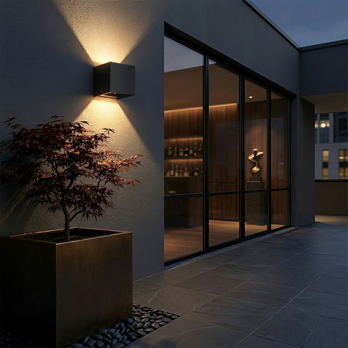 Black Adjustable Up And Down LED Lighting Exterior Porch Lights - Flyachilles
