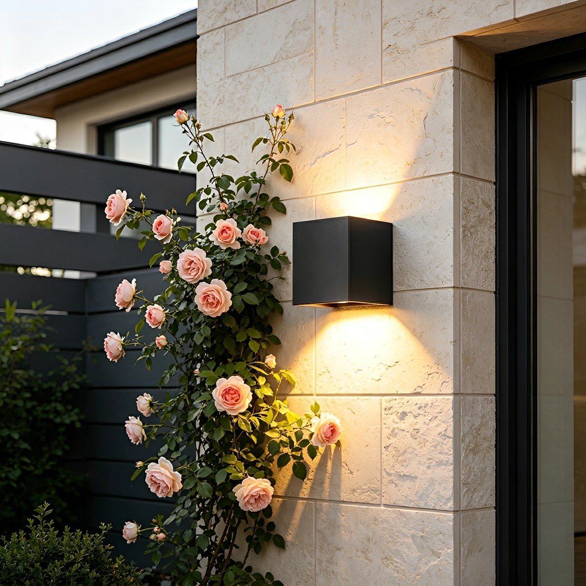 Black Adjustable Up And Down LED Lighting Exterior Porch Lights - Flyachilles