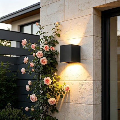 Black Adjustable Up And Down LED Lighting Exterior Porch Lights - Flyachilles