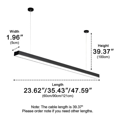 Black LED Recessed Hanging Linear Light - Flyachilles