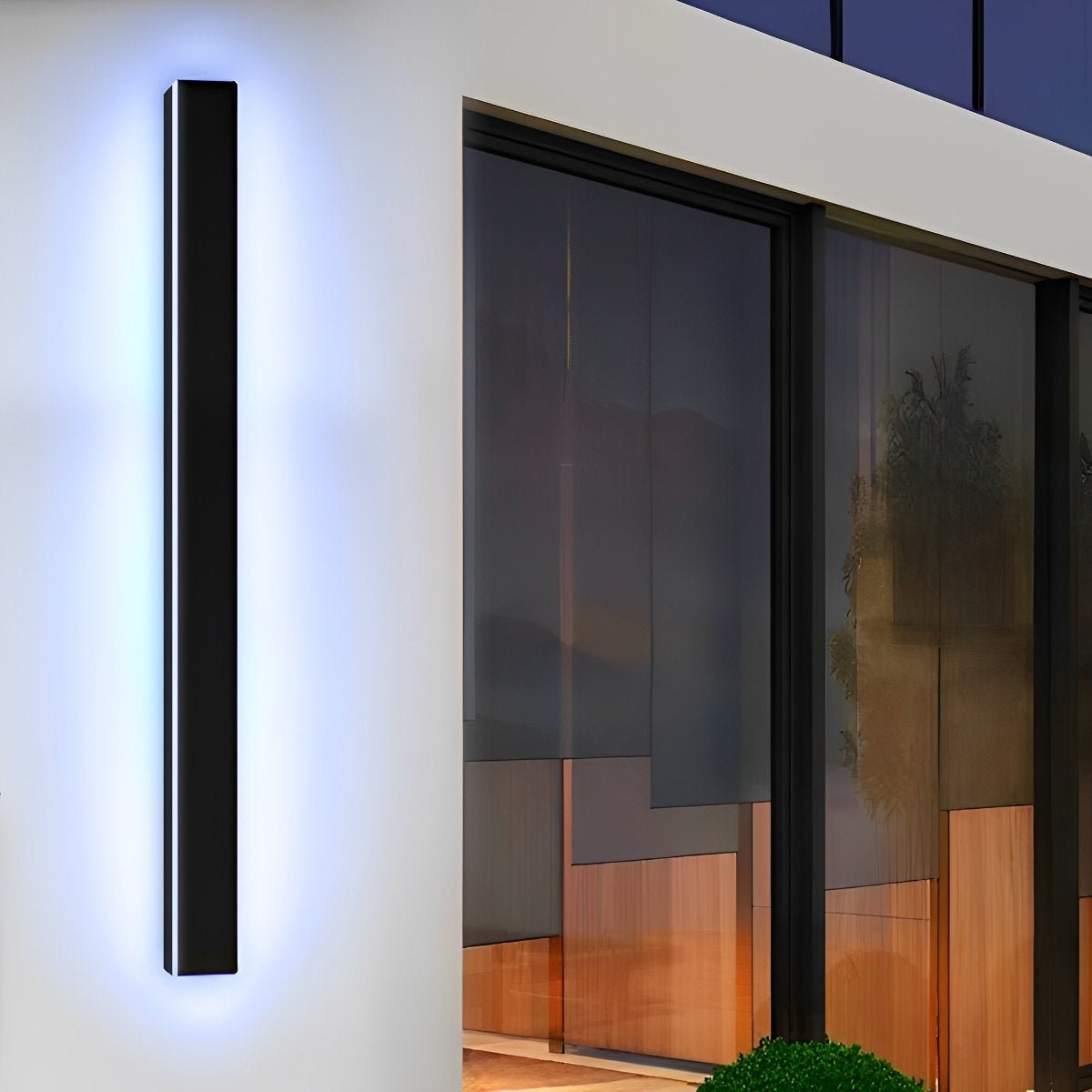 Black Long Strip LED RGB IP65 Waterproof Outdoor Wall Mount Lighting - Flyachilles