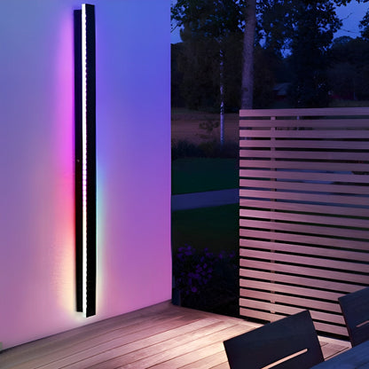Black Long Strip LED RGB IP65 Waterproof Outdoor Wall Mount Lighting - Flyachilles