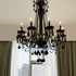 Black Palace Candle Branch Crystal Chandeliers Light - Flyachilles