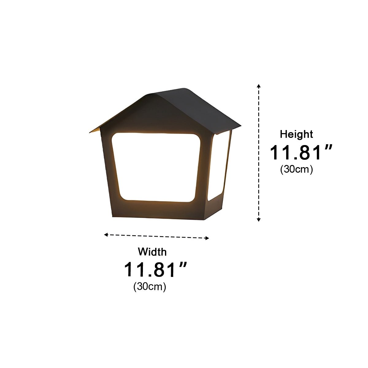 Black Waterproof House Outdoor Post Lights - Flyachilles