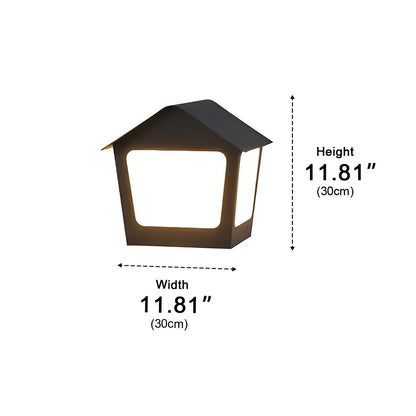 Black Waterproof House Outdoor Post Lights - Flyachilles