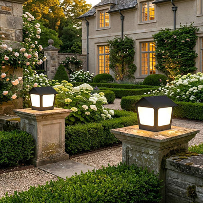 Black Waterproof House Outdoor Post Lights - Flyachilles