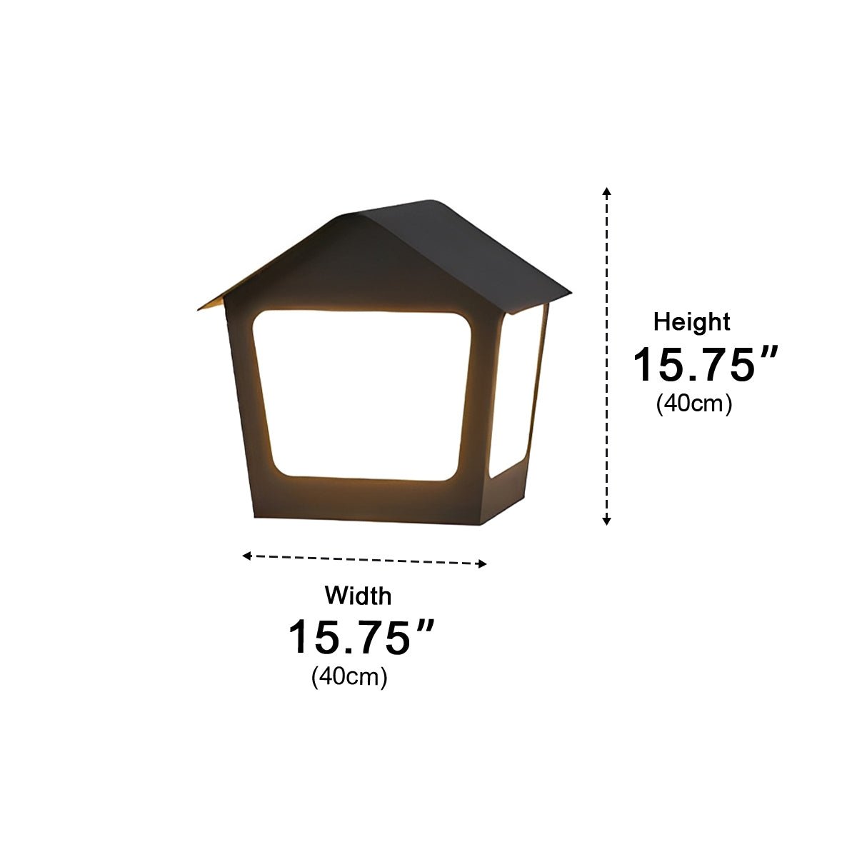 Black Waterproof House Outdoor Post Lights - Flyachilles