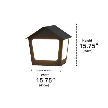 Black Waterproof House Outdoor Post Lights - Flyachilles