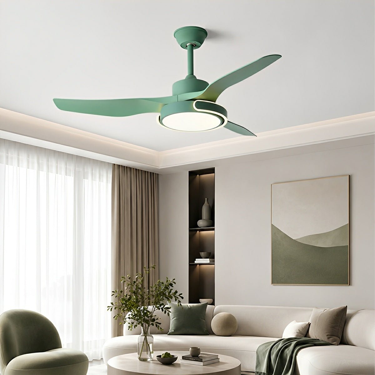 Ceiling Fan with Lights DC Motor Remote Control Reversible - Flyachilles