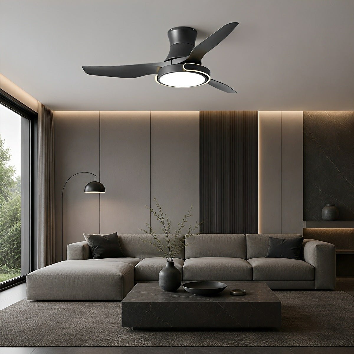 Ceiling Fan with Lights DC Motor Remote Control Reversible - Flyachilles