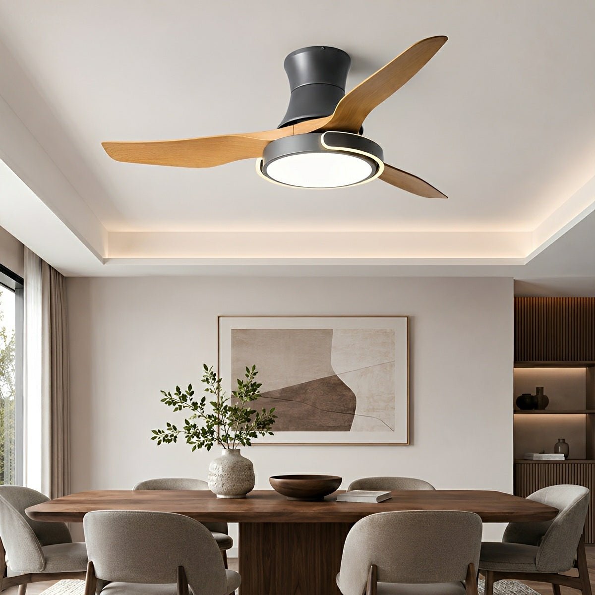 Ceiling Fan with Lights DC Motor Remote Control Reversible - Flyachilles