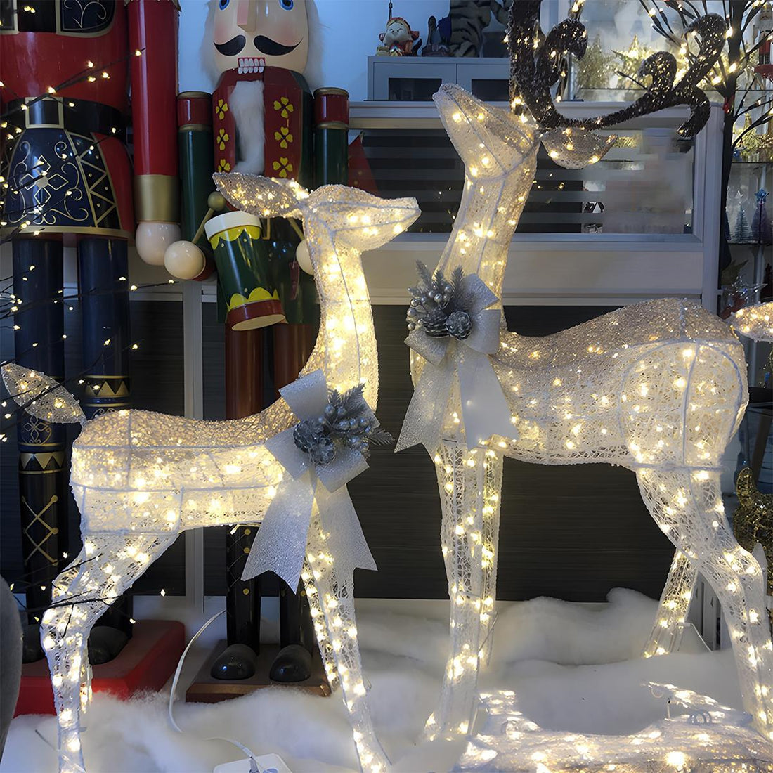 Christmas Elk Plug In Luminous Decor Light Ornaments - Flyachilles