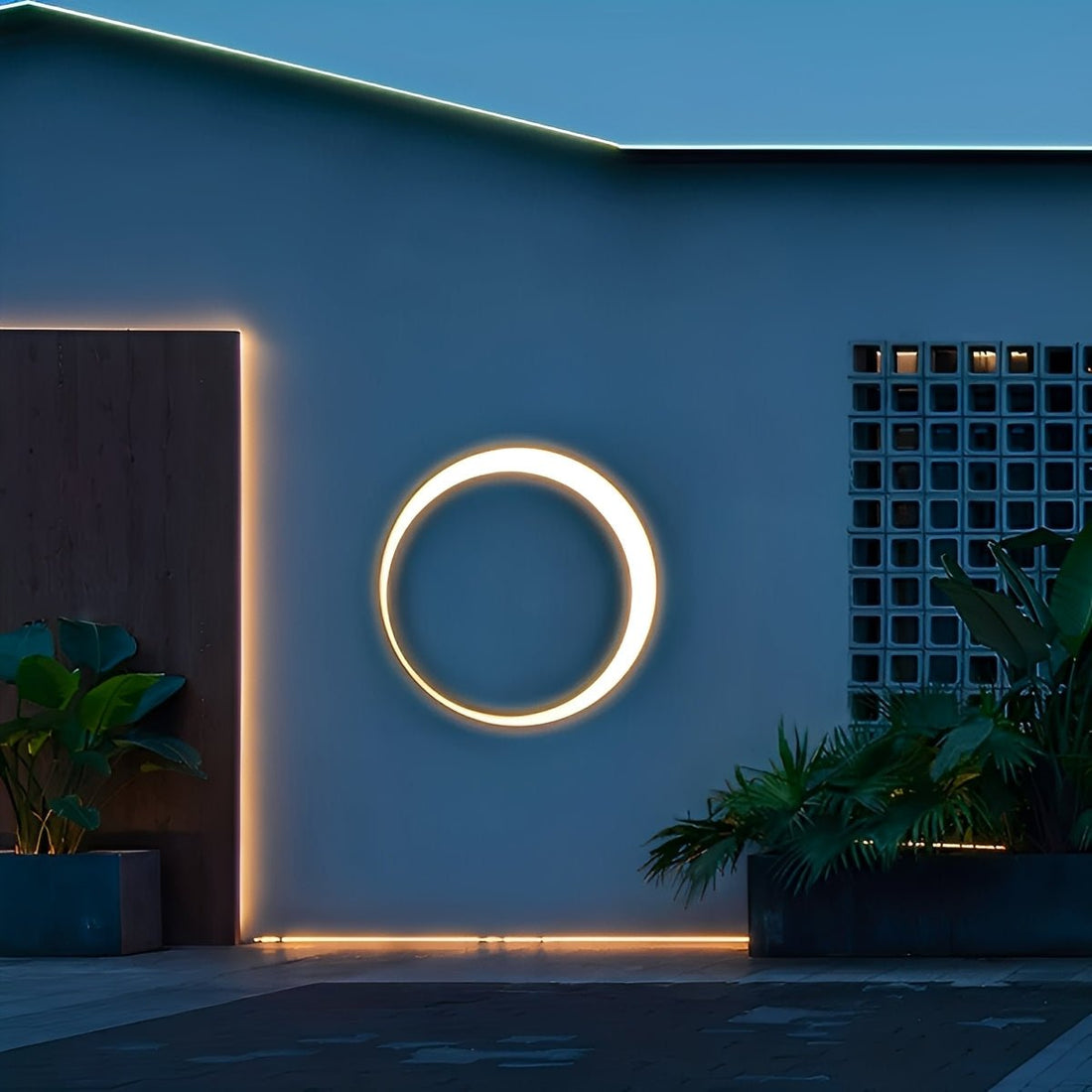 Circular Moon Led Waterproof Wall Light - Flyachilles