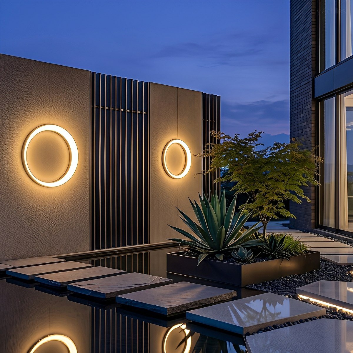 Circular Moon Led Waterproof Wall Light - Flyachilles