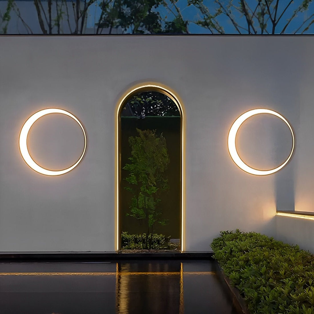 Circular Moon Led Waterproof Wall Light - Flyachilles