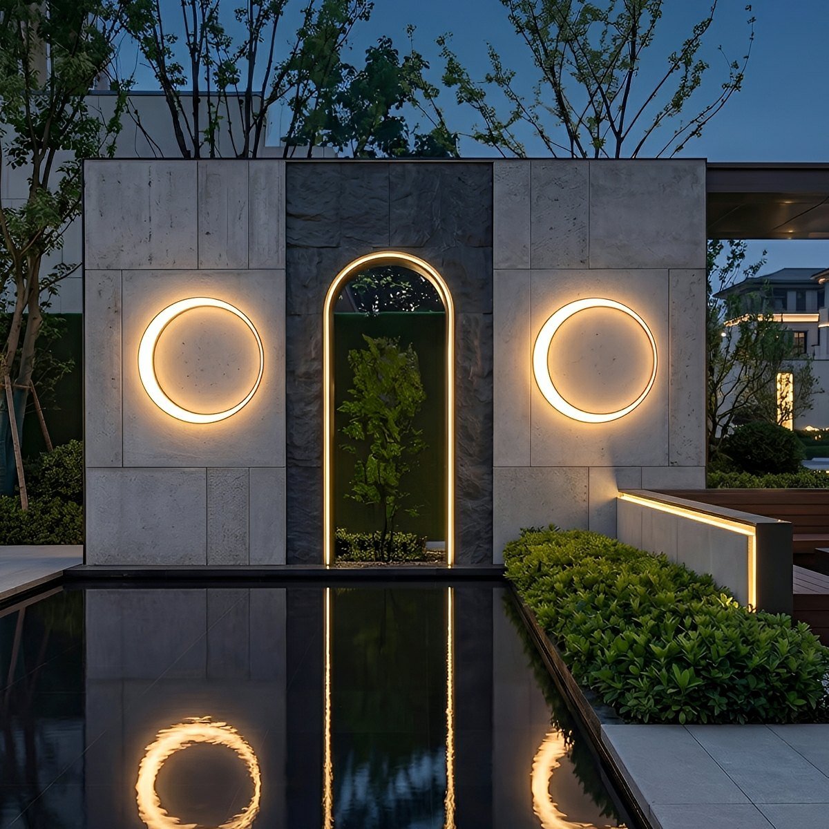 Circular Moon Led Waterproof Wall Light - Flyachilles