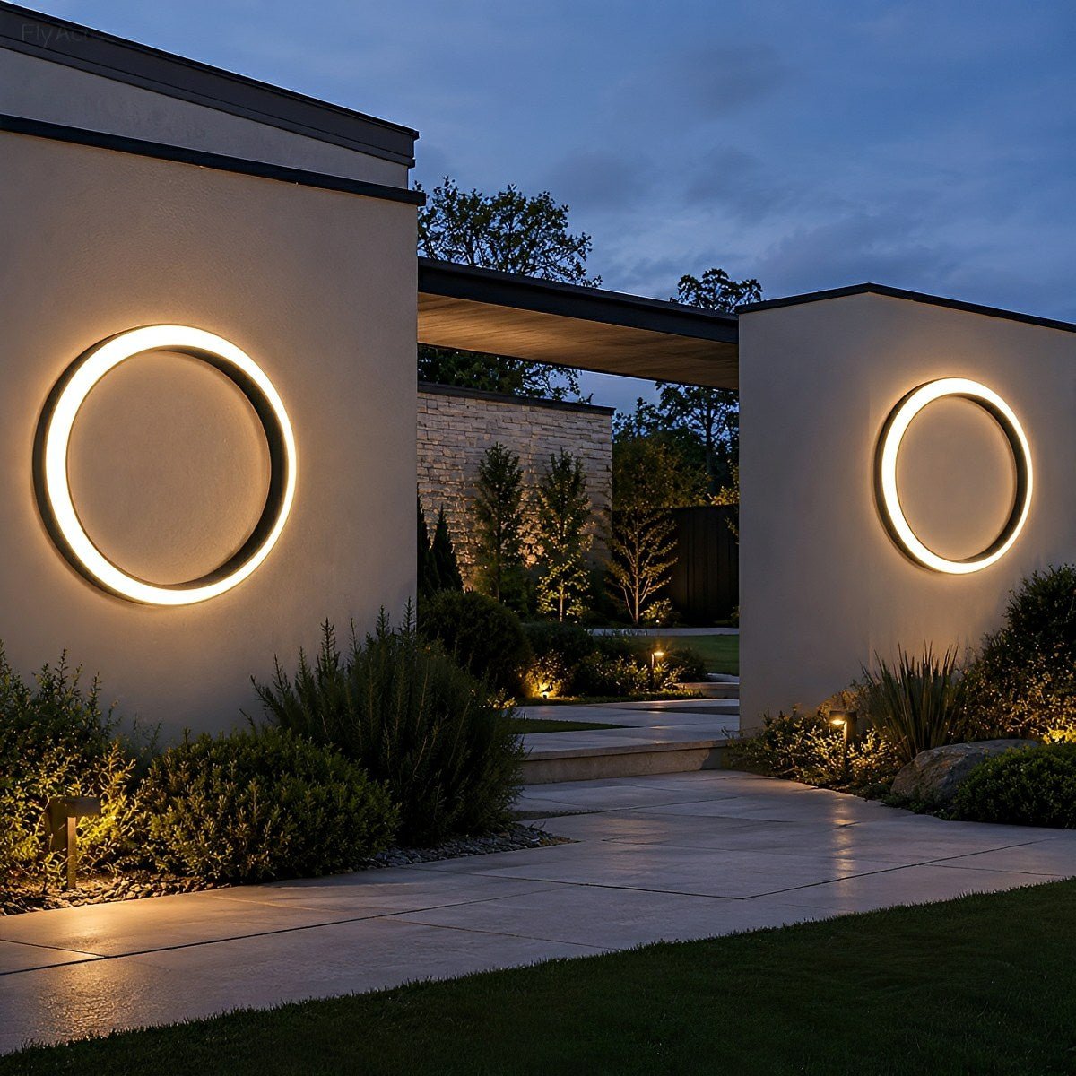 Circular Moon Led Waterproof Wall Light - Flyachilles