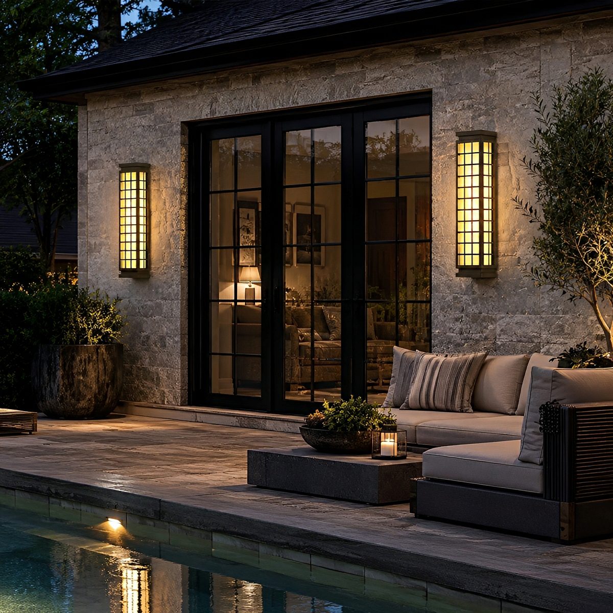 Classic Rectangular Waterproof Vintage Outdoor Wall Lights - Flyachilles
