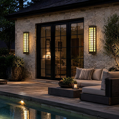 Classic Rectangular Waterproof Vintage Outdoor Wall Lights - Flyachilles