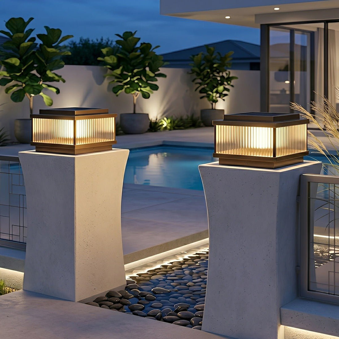 Classic Square Waterproof Outdoor Post Light Fence Pillar Lamp - Flyachilles