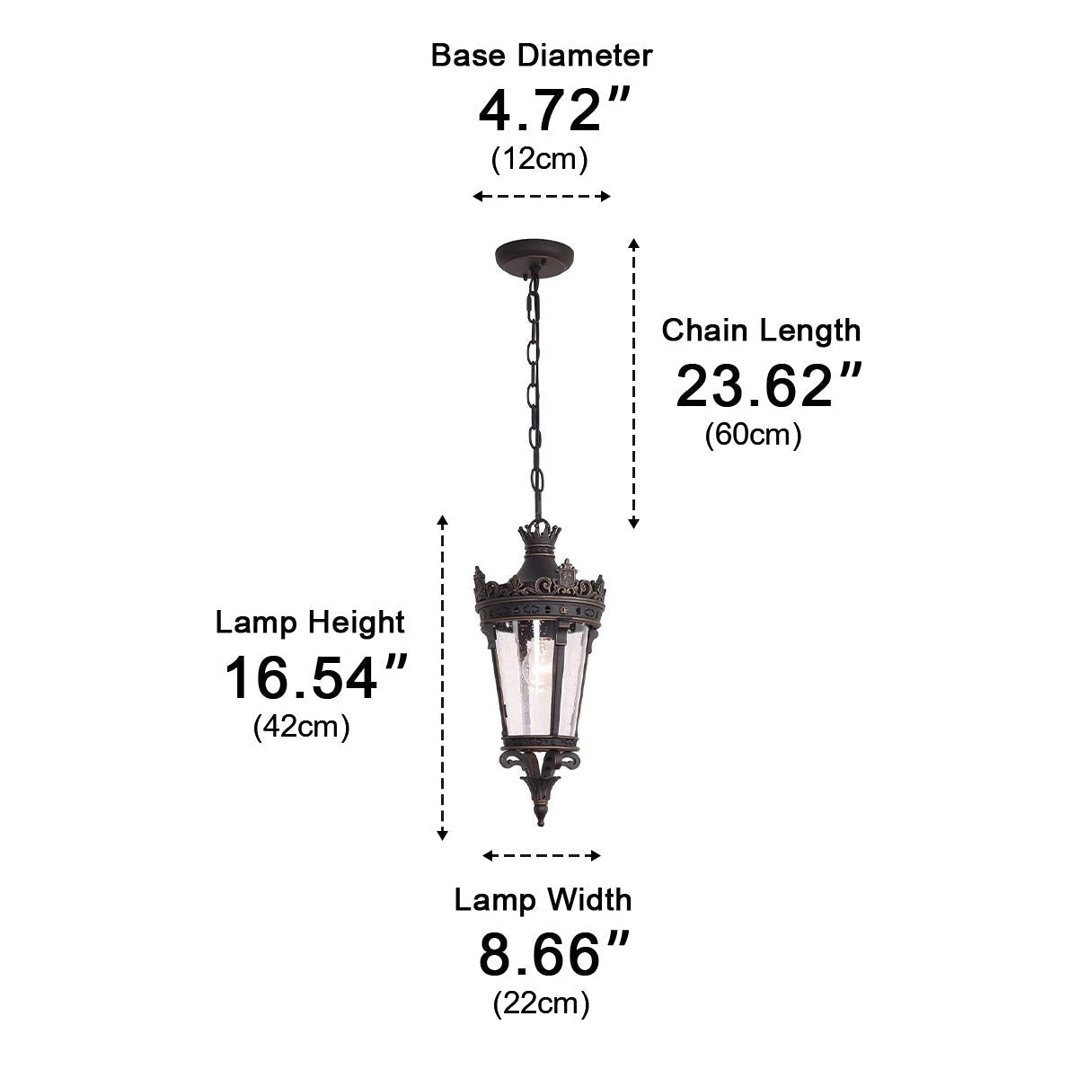 Classic Vintage European Lantern Outdoor Pendant Light - Flyachilles