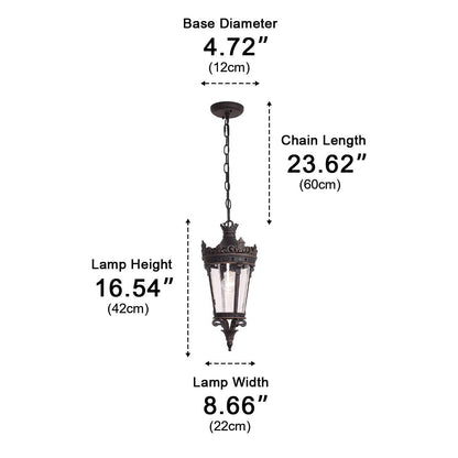 Classic Vintage European Lantern Outdoor Pendant Light - Flyachilles