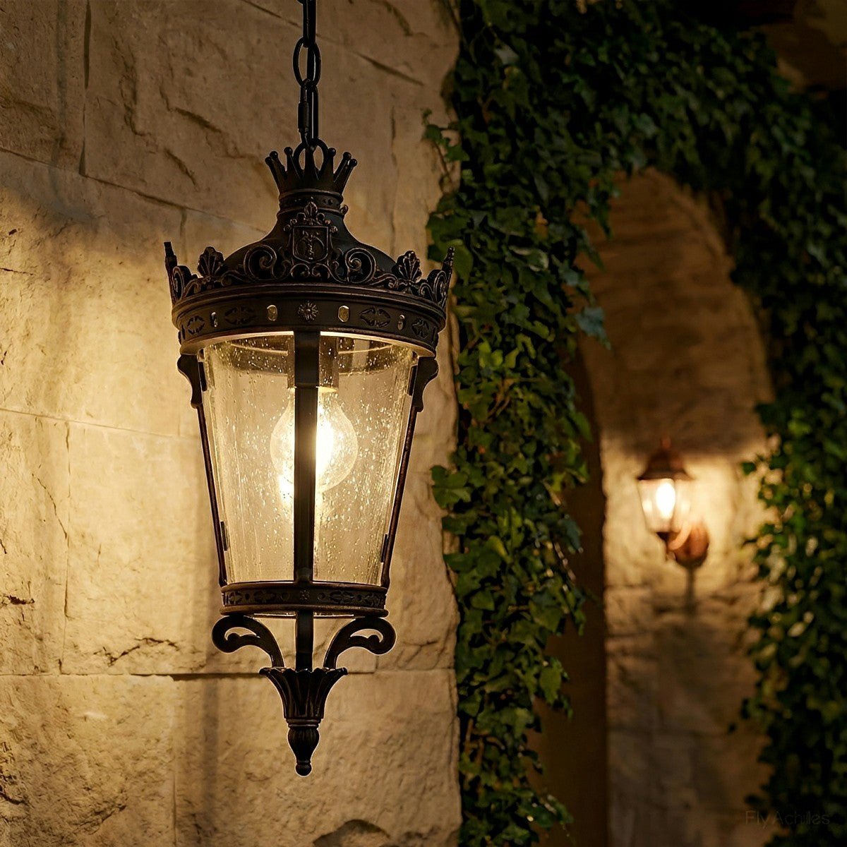 Classic Vintage European Lantern Outdoor Pendant Light - Flyachilles