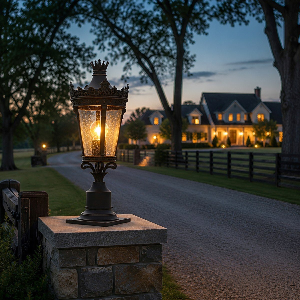 Classic Vintage European Lantern Outdoor Post Light - Flyachilles