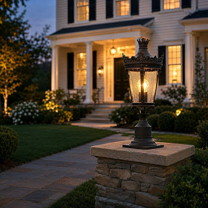 Classic Vintage European Lantern Outdoor Post Light - Flyachilles