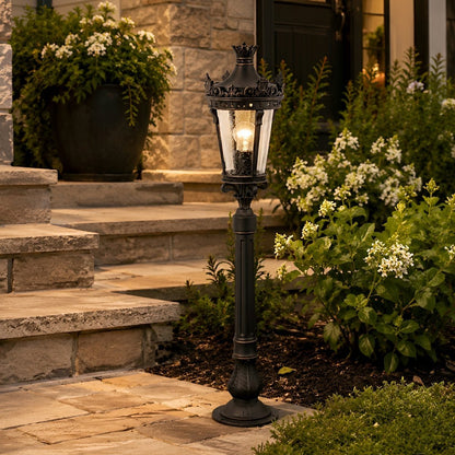 Classic Vintage European Lantern Pathway Bollard Light - Flyachilles
