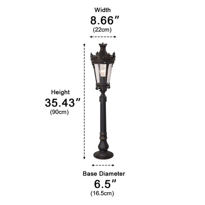 Classic Vintage European Lantern Pathway Bollard Light - Flyachilles