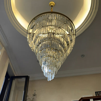 Classical Rustic Spiral Shining Crystal Chandelier - Flyachilles