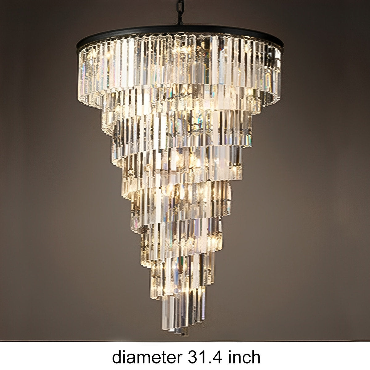 Classical Rustic Spiral Shining Crystal Chandelier - Flyachilles
