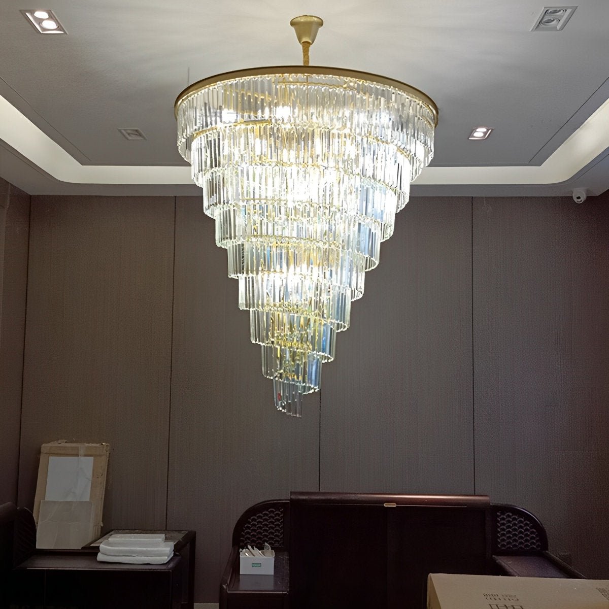 Classical Rustic Spiral Shining Crystal Chandelier - Flyachilles