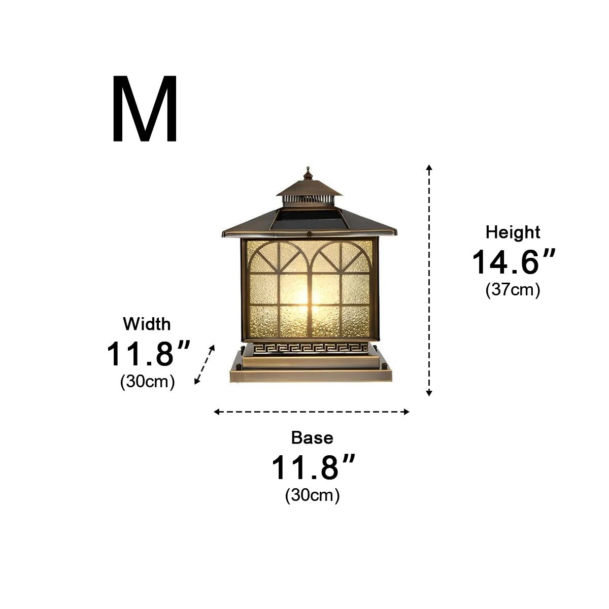 Classical Waterproof LED 3 - Step Dimming Bronze Solar Post Caps Lights - Flyachilles