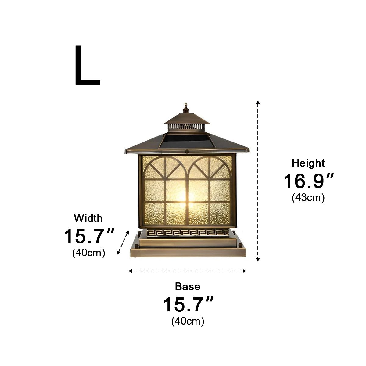 Classical Waterproof LED 3 - Step Dimming Bronze Solar Post Caps Lights - Flyachilles