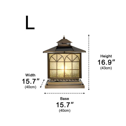 Classical Waterproof LED 3 - Step Dimming Bronze Solar Post Caps Lights - Flyachilles