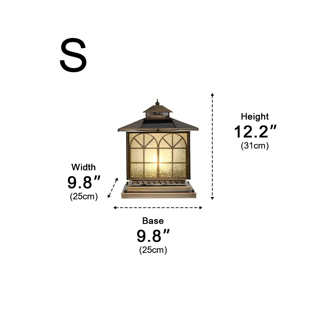 Classical Waterproof LED 3 - Step Dimming Bronze Solar Post Caps Lights - Flyachilles