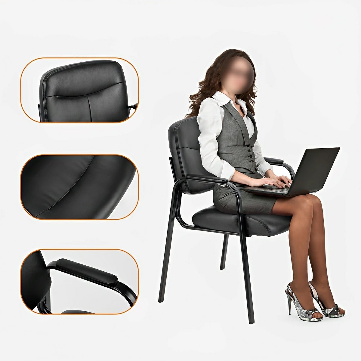 Conference Room Chairs with Padded Arms Office Chairs Guest Chairs - Flyachilles