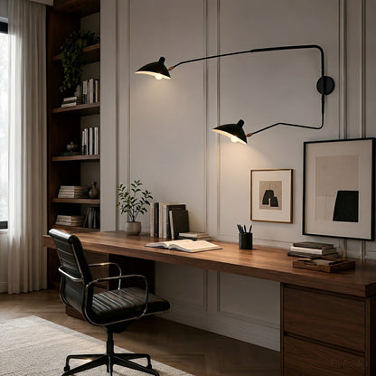 Creative Adjustable Iron Industrial Swing Arm Wall Lamp Wall Sconce Lighting - Flyachilles