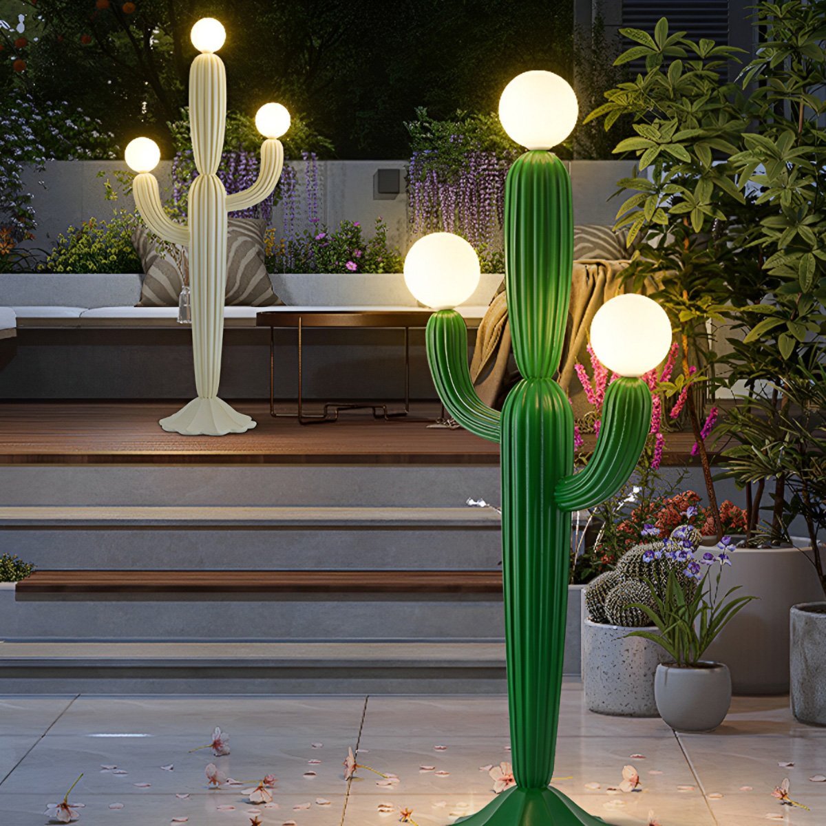Creative Cactus Dimmable Standing Floor Lamp Green Standing Light