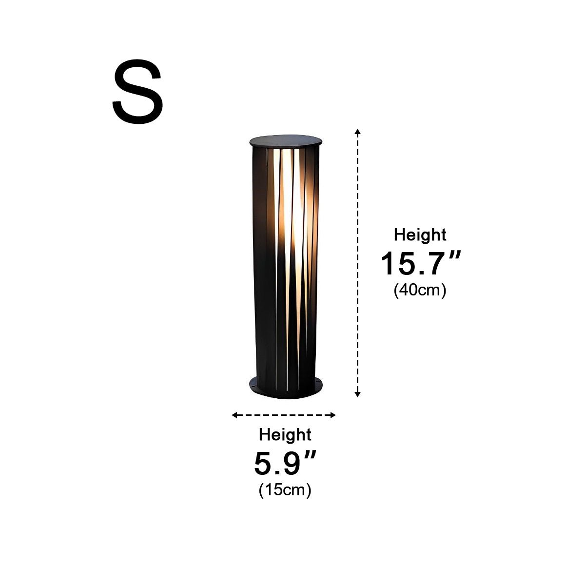 Creative Cylindrical LED Waterproof Black Modern Solar Pathway Light Walkway Floor Lamp - Flyachilles